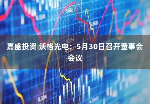 嘉盛投资 沃格光电：5月30日召开董事会会议