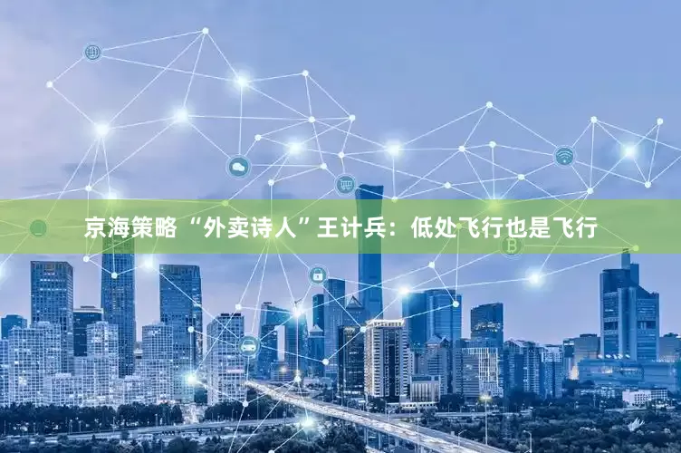 京海策略 “外卖诗人”王计兵：低处飞行也是飞行